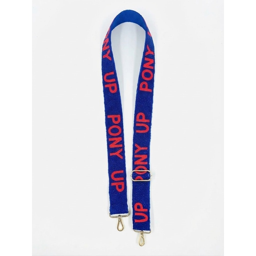 Pony Up Beaded Game Day Purse Strap SMU Adjustable Replacement Bag Strap